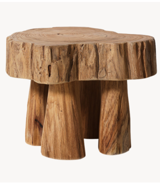 HKLIVING Bijzettafel Log wooden stool