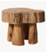 HKLIVING Bijzettafel Log wooden stool