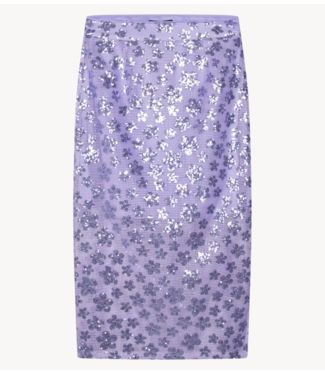 Refined Department Rok ladies woven flower midi skirt JAYLA lilac