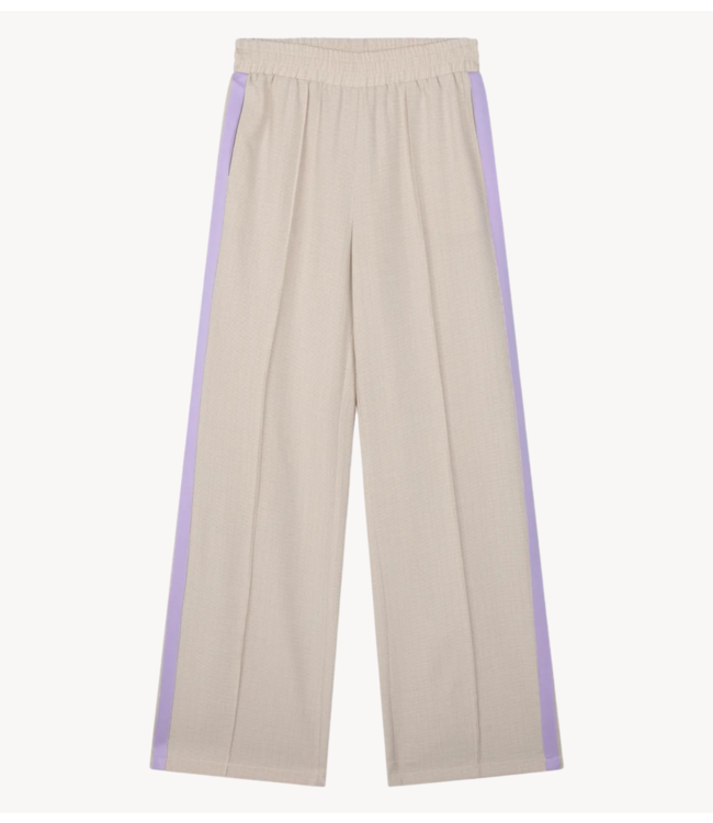 Refined Department Broek ladeis woven wide leg tape pants TYRA check