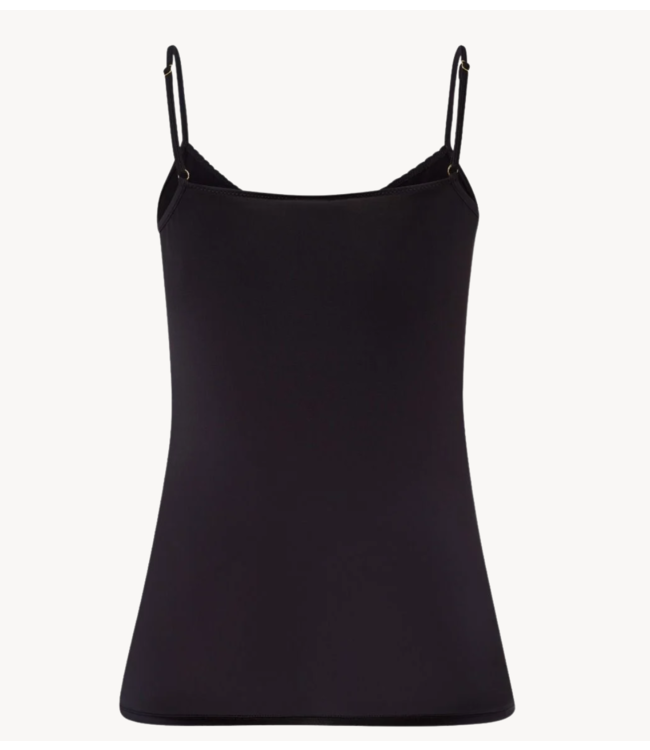 Top Spaghetti Top Satin Deluxe black