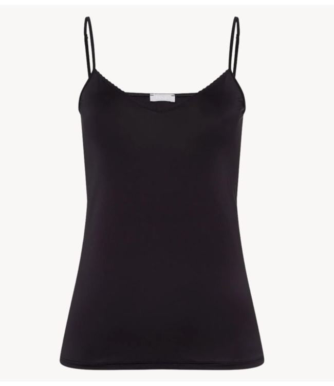 HANRO Top Spaghetti Top Satin Deluxe black