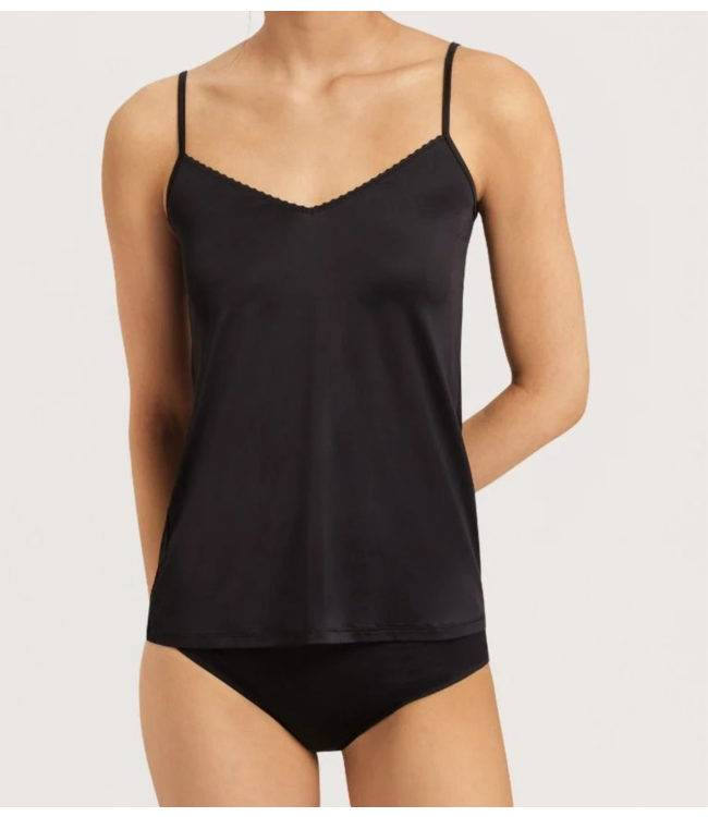 HANRO Top Spaghetti Top Satin Deluxe black