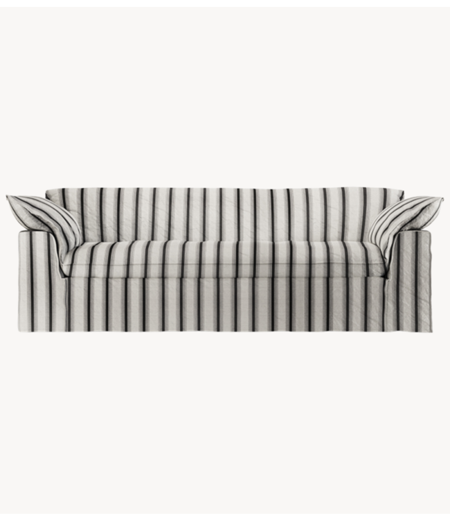 HKLIVING Bank Nomad couch: 244cm rocco, chalkstripe