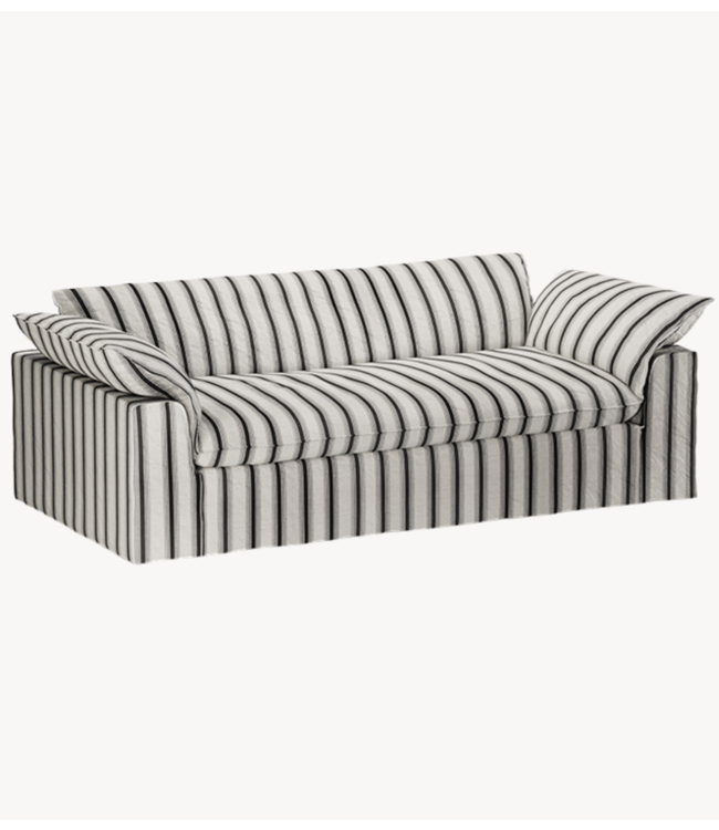 HKLIVING Bank Nomad couch: 244cm rocco, chalkstripe