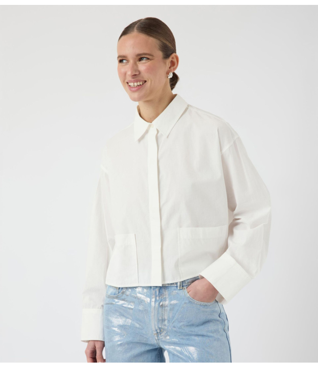 Y.A.S Blouse Yaslee ls short shirt star white