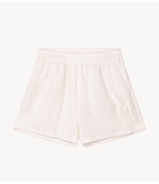 Alix The Label Short ladies knitted boucle shorts cream