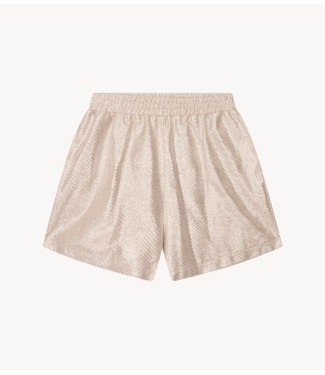 Alix The Label Short ladies woven foil shorts silver