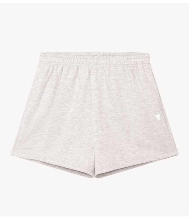 Alix The Label Ladies knitted sweat shorts light grey melange