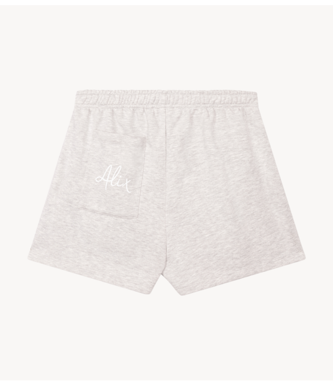 Alix The Label Ladies knitted sweat shorts light grey melange