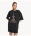 Alix The Label Jurk ladies knitted Paris t-shirt dress charcoal grey