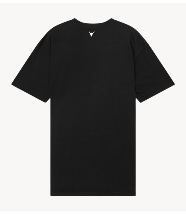 Alix The Label Jurk ladies knitted Paris t-shirt dress charcoal grey