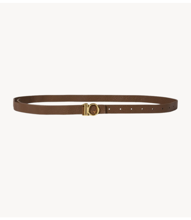 10DAYS Riem monogram belt truffle