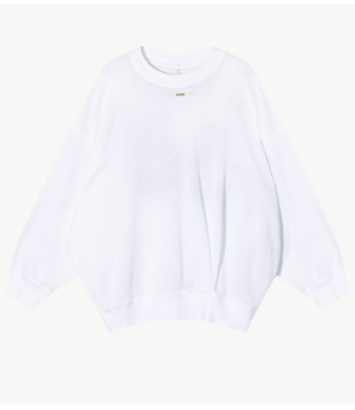 10DAYS Trui mesh baseball sweater gathering white
