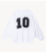 10DAYS Trui mesh baseball sweater gathering white