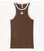 10DAYS Top tank top rib contrast truffle