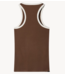 10DAYS Top tank top rib contrast truffle