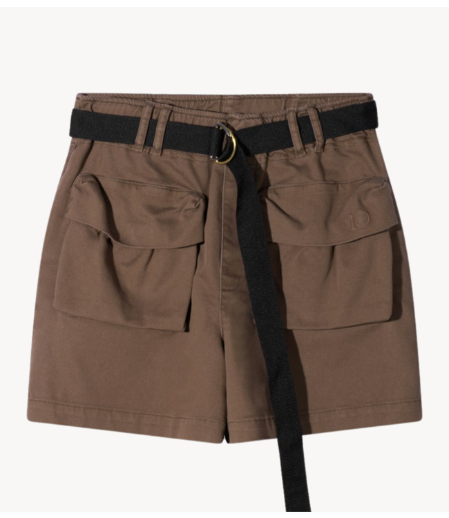 10DAYS Broek short utility shorts truffle