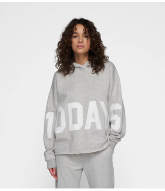 10DAYS Trui the statement logo hoodie 10DAYS365 light grey melee