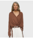 10DAYS Blouse wrap blouse truffle