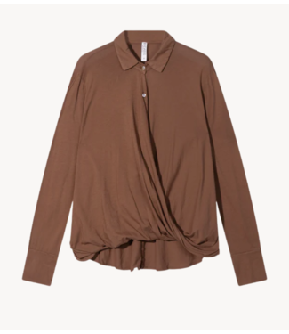 10DAYS Blouse wrap blouse truffle