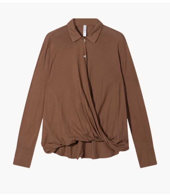 10DAYS Blouse wrap blouse truffle