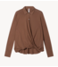 10DAYS Blouse wrap blouse truffle