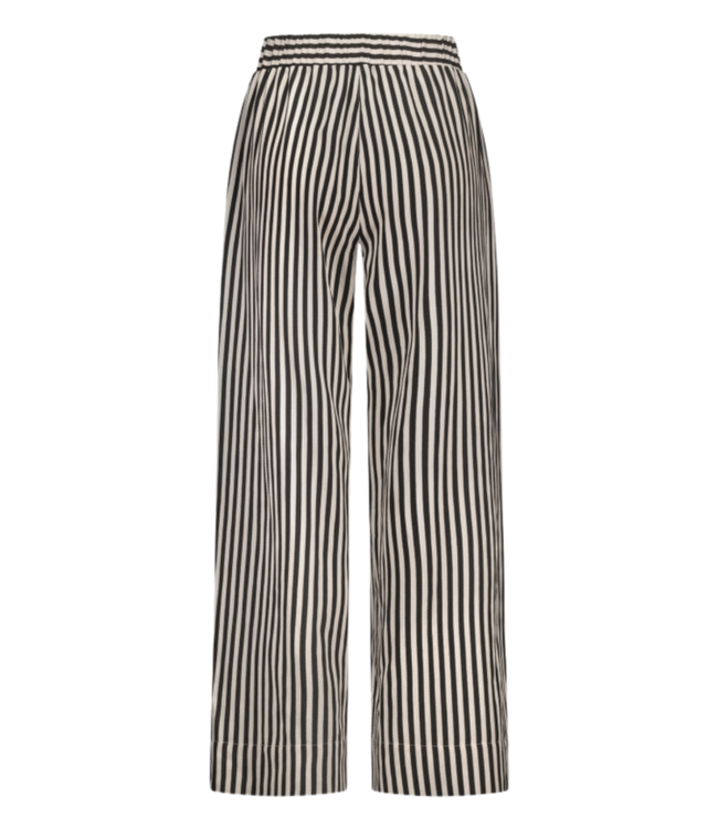 Studio Anneloes Broek Grace stripe trousers off white / black