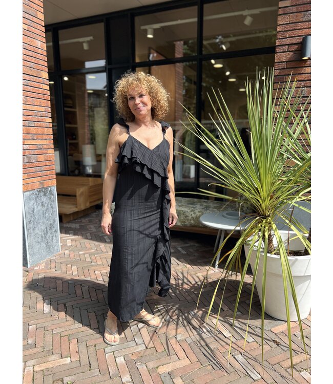 Y.A.S Jurk YASMIA sl long dress s black