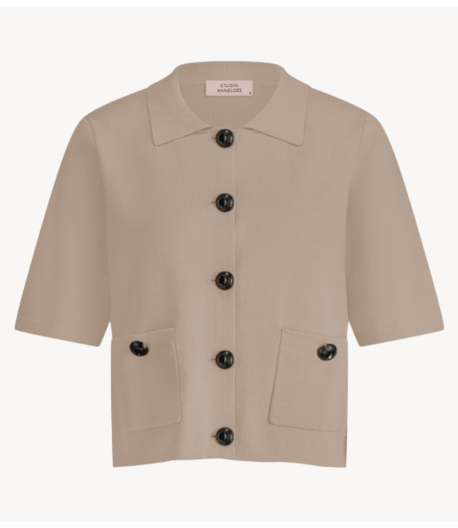 Studio Anneloes Vest Kenzia ssl cardigan latte