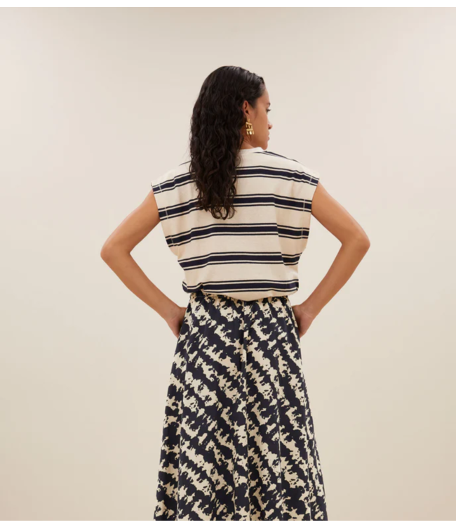 BY-BAR Top mason stripe top grain navy stipe