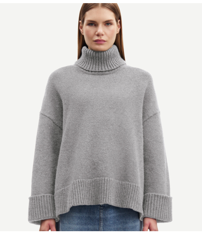 Samsøe Samsøe Trui SAKEIKU TURTLENECK 11250 Grey Mel.
