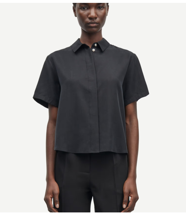 Samsøe Samsøe Blouse MINA SS SHIRT 14028 Black Coffee