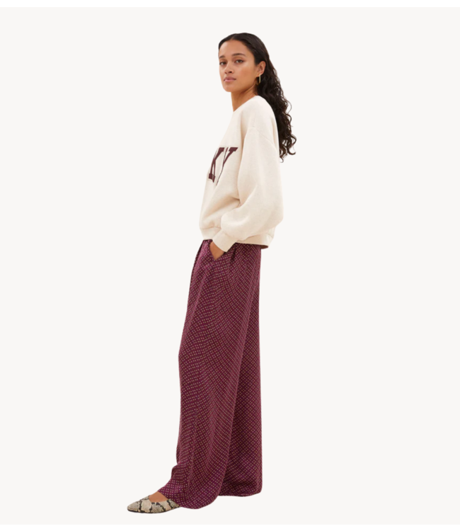 BY-BAR Trui bibi patchwork sweater oyster melee