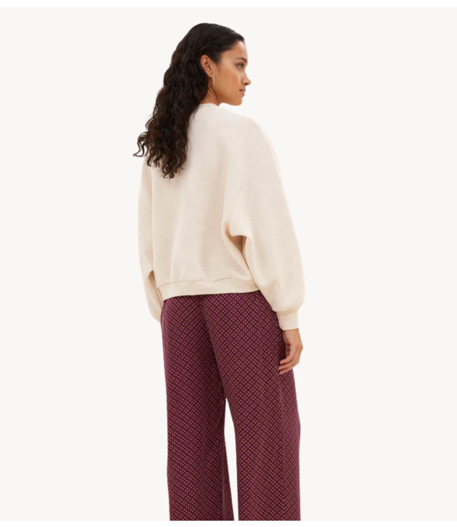 BY-BAR Trui bibi patchwork sweater oyster melee