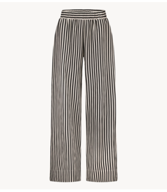 Studio Anneloes Broek Grace stripe trousers off white / black