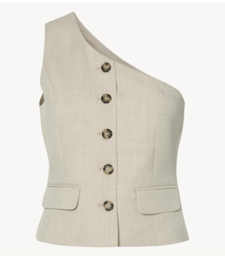 Y.A.S Gilet YASTAVA ONE SHOULDER WAISTCOAT Pelican