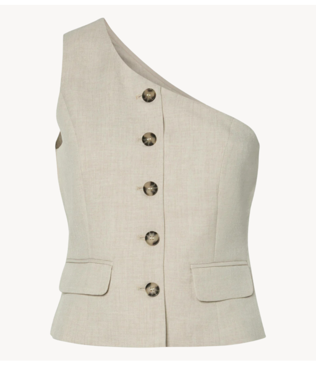 Y.A.S Gilet YASTAVA ONE SHOULDER WAISTCOAT Pelican