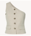 Y.A.S Gilet YASTAVA ONE SHOULDER WAISTCOAT Pelican
