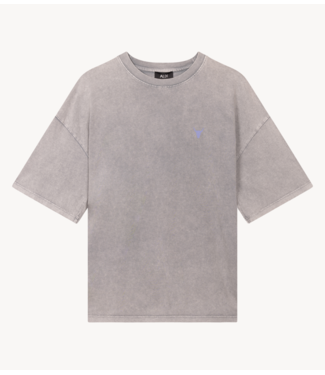 Alix The Label T-shirt ladies knitted print t-shirt mid grey