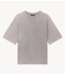 Alix The Label T-shirt ladies knitted print t-shirt mid grey