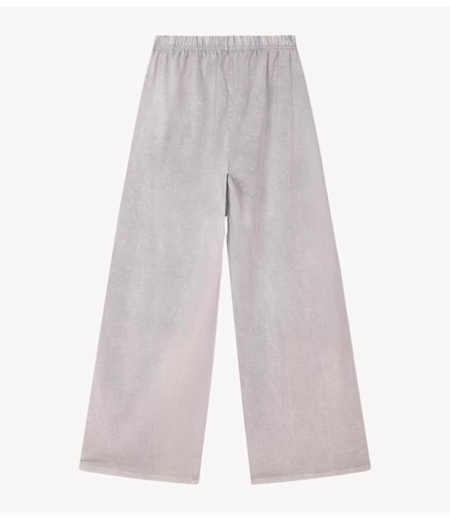 Alix The Label Broek ladies knitted wide leg pants mid grey