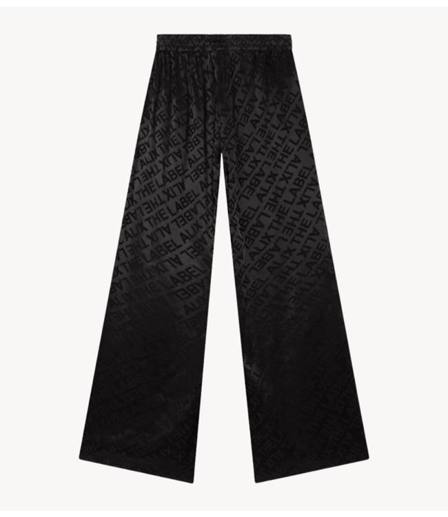 Alix The Label Broek ladies woven jacquard pants black