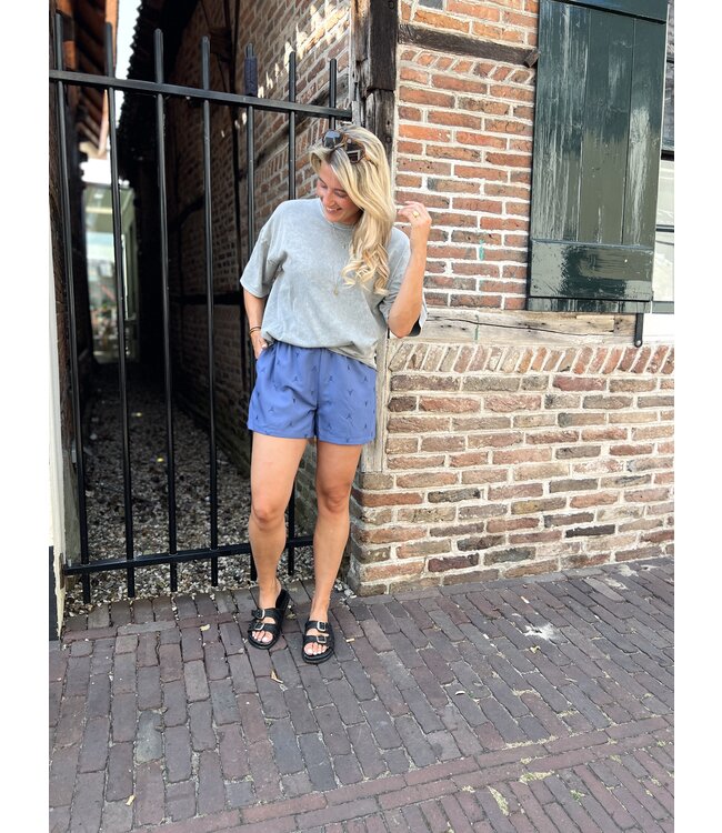 Alix The Label Broek short ladies woven twill bull shorts night blue