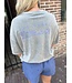 Alix The Label T-shirt ladies knitted print t-shirt mid grey