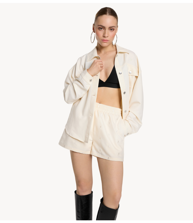 Alix The Label Jacket ladies woven twill jacket cream