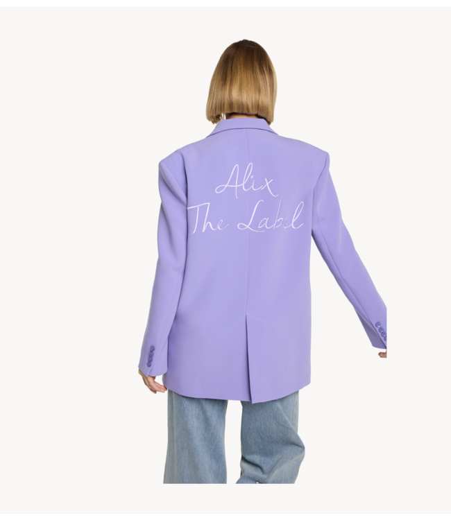 Alix The Label Blazer ladies woven blazer lavender
