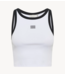 Gestuz Top GZdrew contrast logo crop top bright white