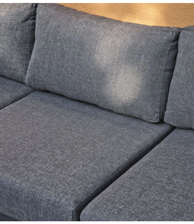 Woood exclusive Loungeset Bari loungeset aluminium polywood donkergrijs