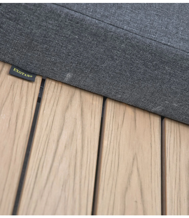 Woood exclusive Loungeset Bari loungeset aluminium polywood donkergrijs